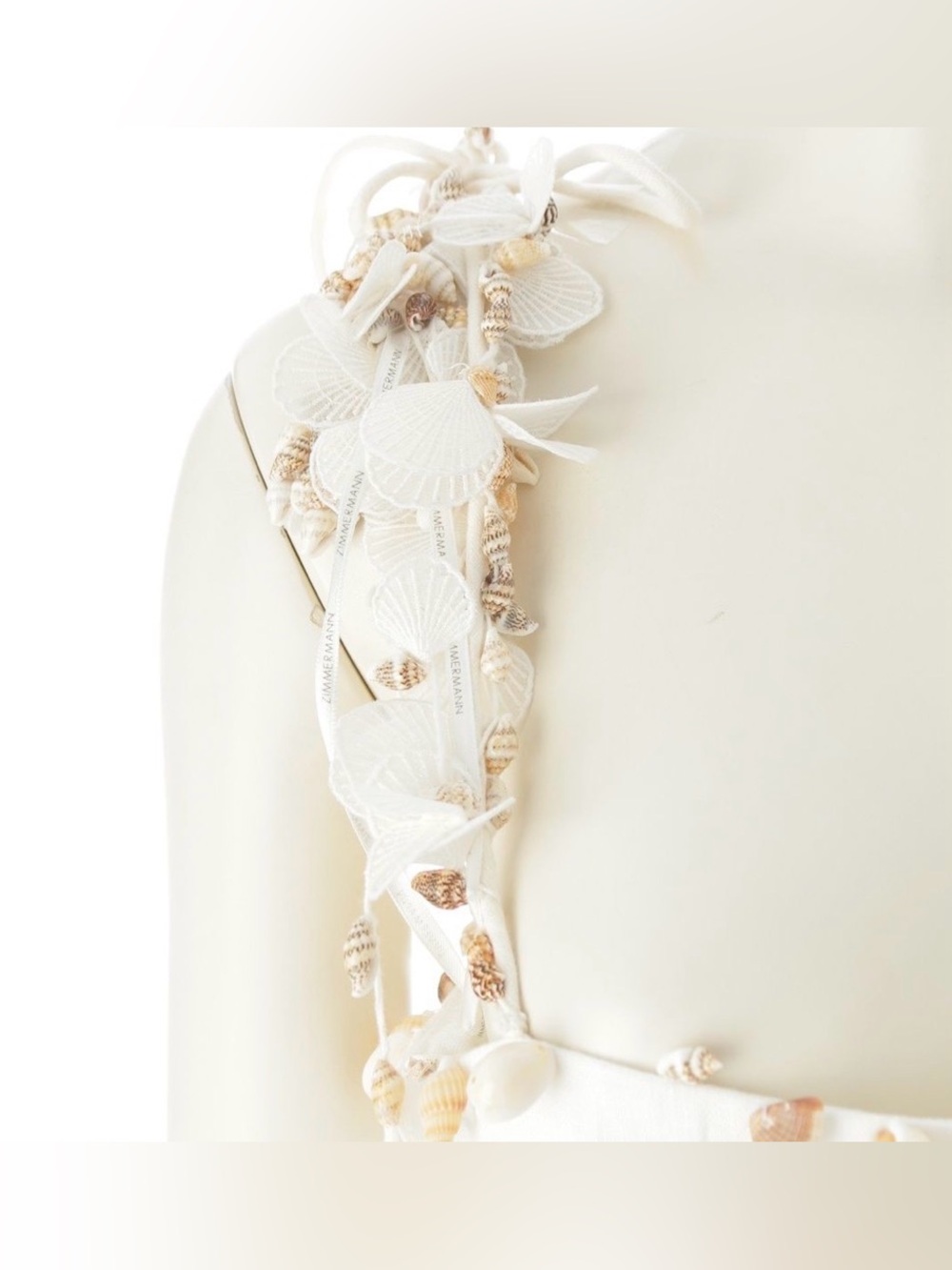 NWT ZIMMERMANN POSTCARD SHELL Handstrung Linen Floral Applique Fringe Maxi Dress - Picture 12 of 16